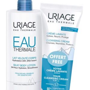 Uriage Eau Thermale Silky Body Lotion and Cleansing Cream Set