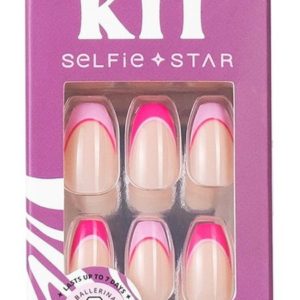 Selfie Star Short Length Nails Kit Pink French