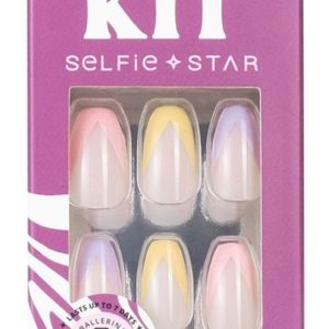 Selfie Star Short Length Nails Kit Colorful French