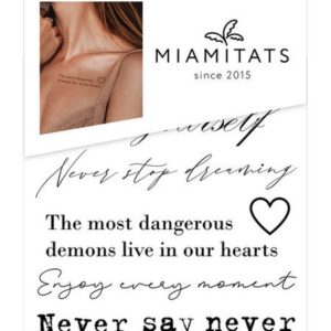 Miamitats Quotes Mini Tattoo