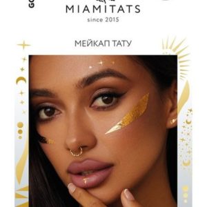 Miamitats Gold Details Face Tattoo