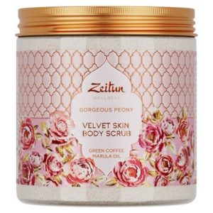 Zeitun Wellness Gorgeous Peony Velvet Skin Body Scrub Green