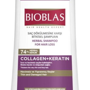 Bioblas Collagen + Keratin Herbal Shampoo for Hair Loss