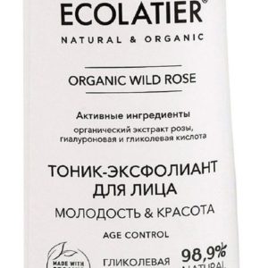 Ecolatier Organic Wild Rose Тоник-эксфолиант для лица Молодость & красота
