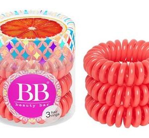 Beauty Bar Hair-Rings Coral